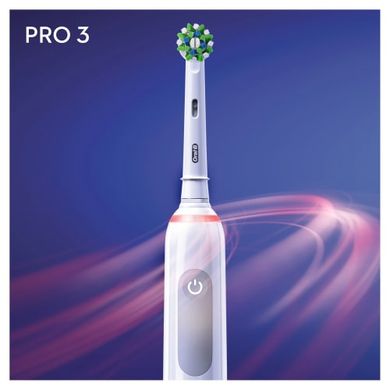 Електрична зубна щітка Braun Oral-B PRO3 3000 white D505.513.3 Cross Action (Браун Оралбі Про3 3000 біла)