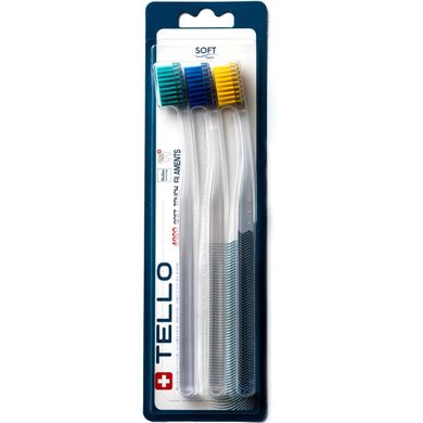 Набір зубних щіток Tello 4920 Soft Trio 3 шт.