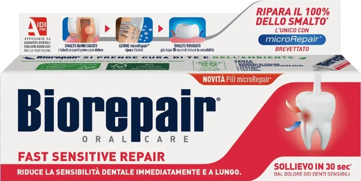 Зубна паста BioRepair Швидке позбавлення від чутливості 75 мл