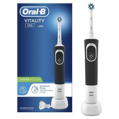 Электрическая зубная щетка Braun Oral-B Vitality 100 Cross Action Black, Чорний