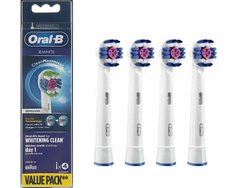 Сменные насадки для электрической зубной щетки Oral-B EB18 3D White 4 шт