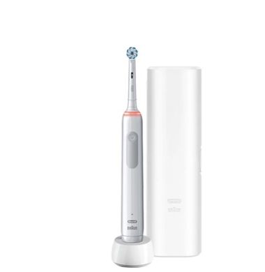Електрична зубна щітка Braun Oral-B PRO3 3500 White з дорожнім футляром та з двома насадками Sensitive clean