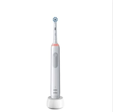 Электрическая зубная щетка Braun Oral-B PRO3 3500 White с дорожным футляром и двумя насадками Sensitive clean