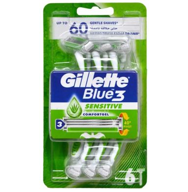 Станок одноразовий Gillette Blue 3 Sensitive 6 шт