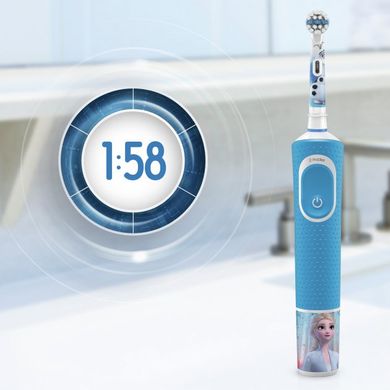 Електрична зубна щітка Braun Oral-B Vitality D100 Frozen з чохлом (Браун Оралбі Віталіті Фроузен)