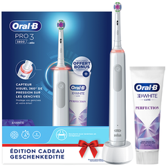Электрическая зубная щетка Braun Oral-B PRO 3 3800 3DWhite + зубная паста